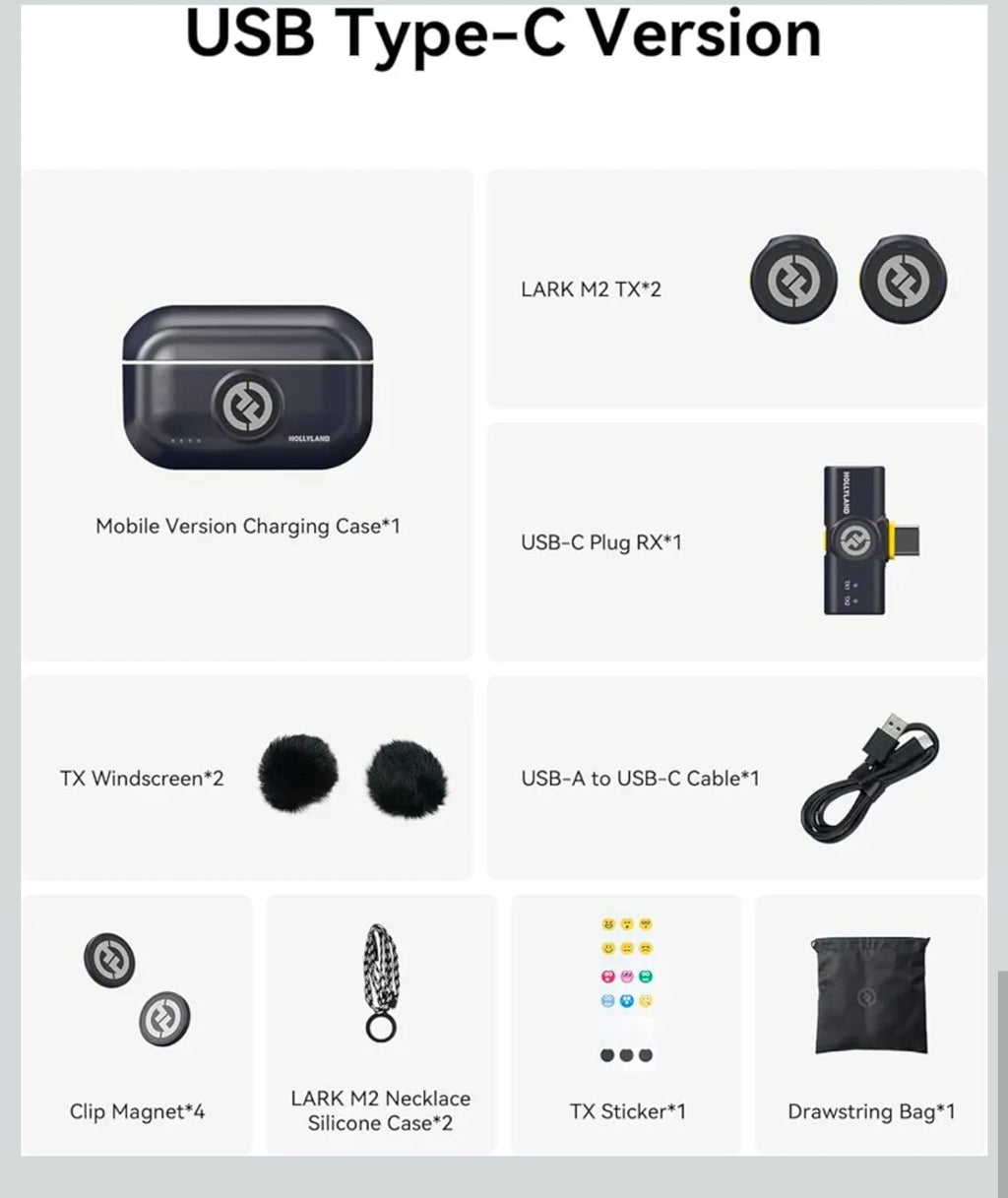 Hollyland LARK M2 Wireless Microphone - Type C Version